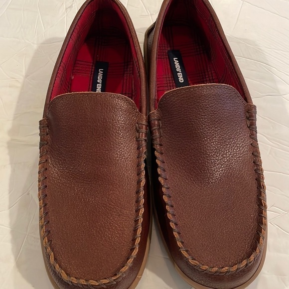 Lands' End Shoes Blake Shelton Lands End Mens Leather Flannel Lined